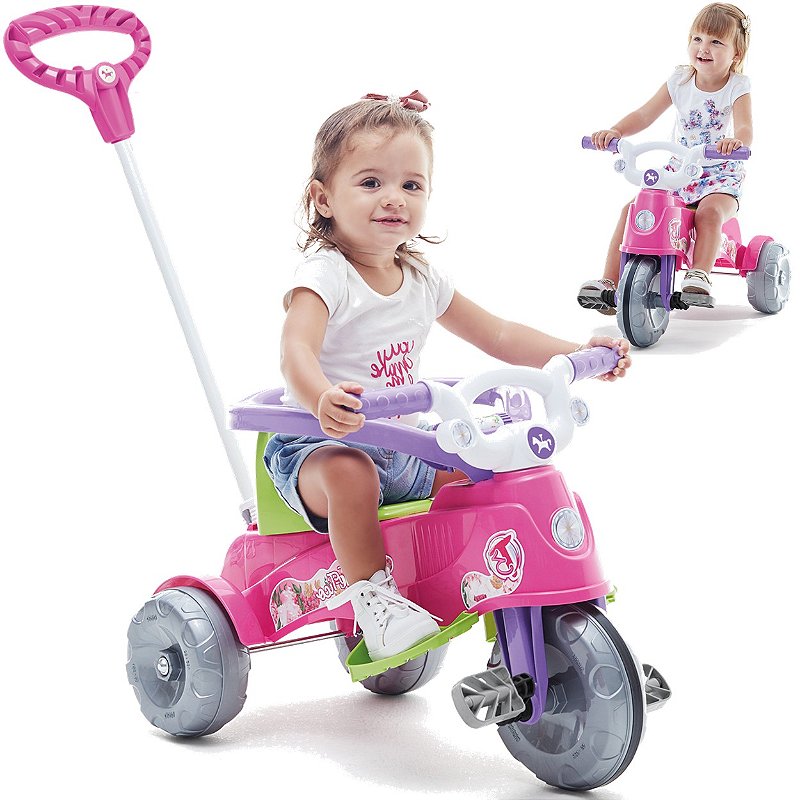 MOTOCA COM PEDAL TATETICO ROSA - Ana Baby Store