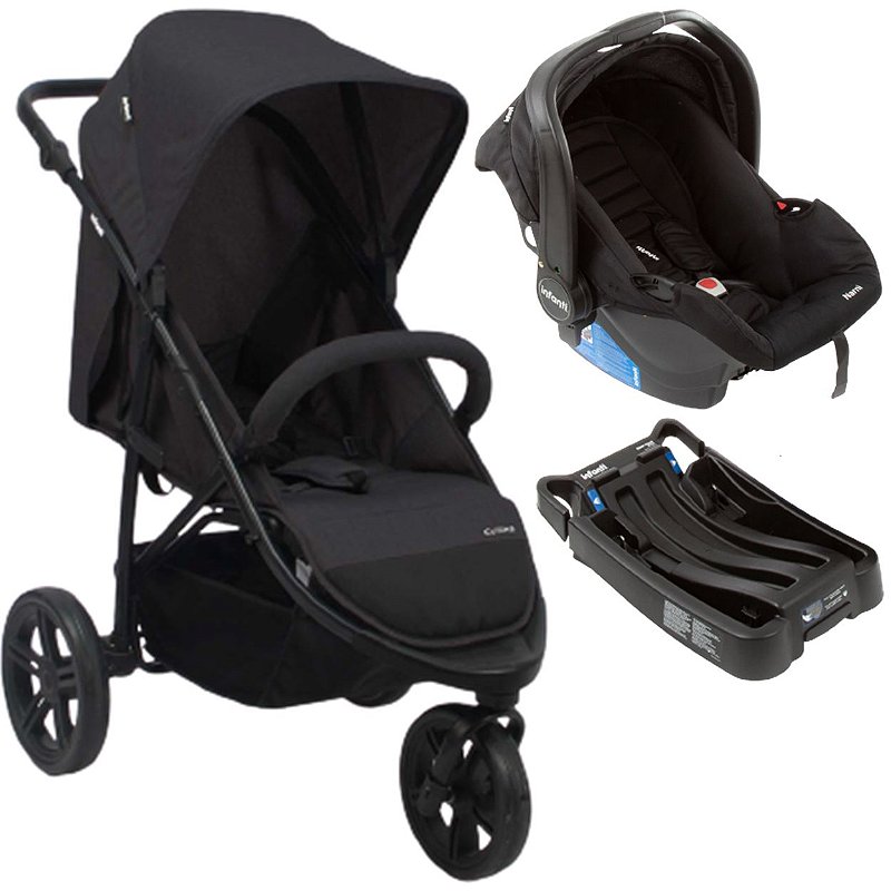 Carrinho De Bebe Infanti Collina Com Bebe Conforto E Base Preto Black Style Maca Verde Baby Carrinho De Bebe Infanti Collina Com Bebe Conforto E Base Preto Black Style Maca Verde Baby
