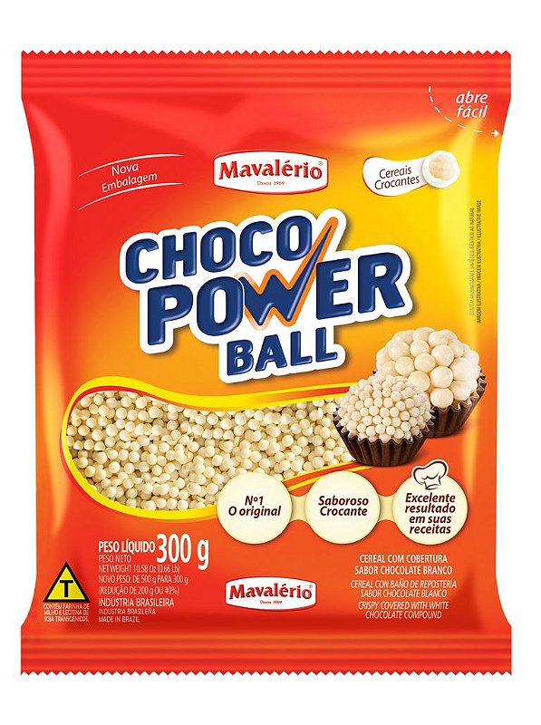 Choco Power Ball 300gr Micro Branco Mavalério Central