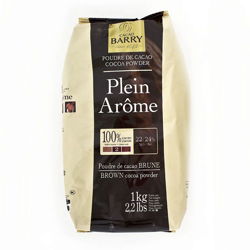Cacau em Pó 100 Plein Arôme Cacao Barry 1Kg Callebaut