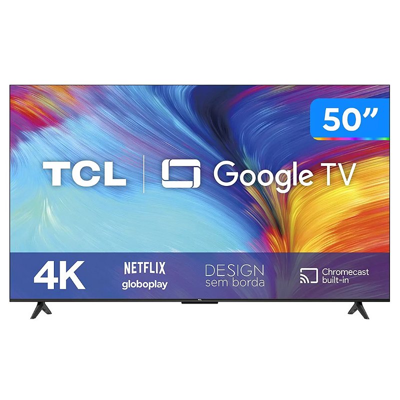 Smart TV TCL 50 Polegadas LED 4K UHD 50P635 Google TV Wi-Fi