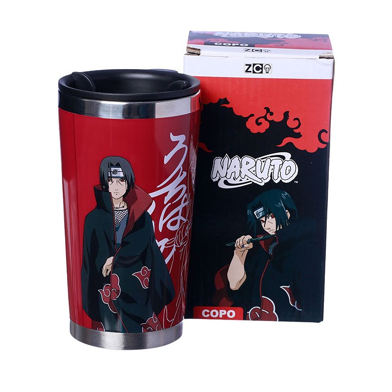 ((((MC) Copo termostático NARUTO (2 opções disponíveis) Copo termostático  Uchiha Obito NARUTO Uchiha Obito com solo de grande capacidade Copo