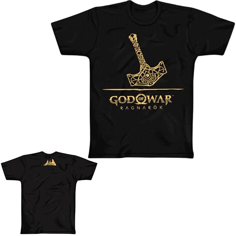 Camiseta Ilustração Tema do GOW Ragnarok Camisa Jogo Geek Cores Cobra;Gênero:Unissex