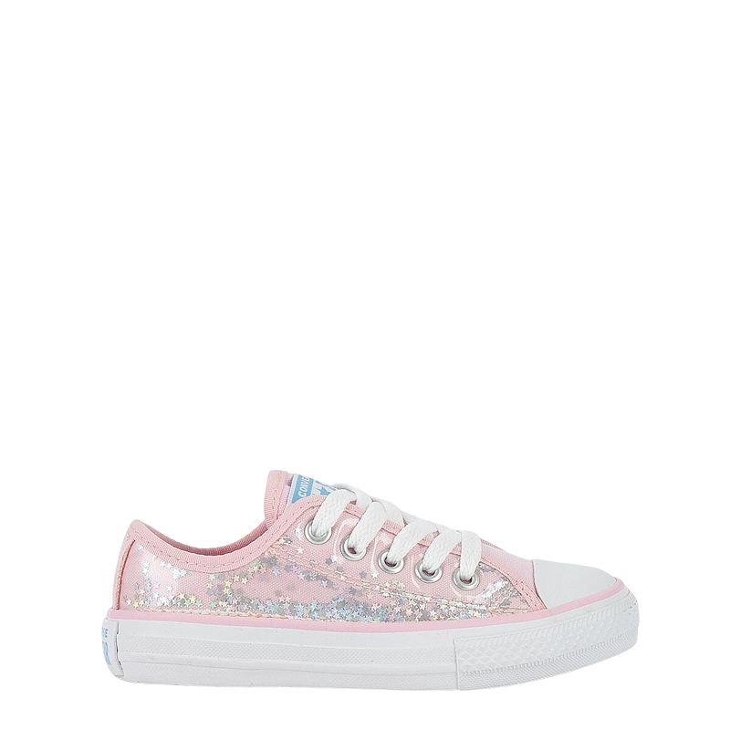 ALL STAR CHUCK TAYLOR ROSA CHICLETE GLITTER CANO LONGO INFANTIL