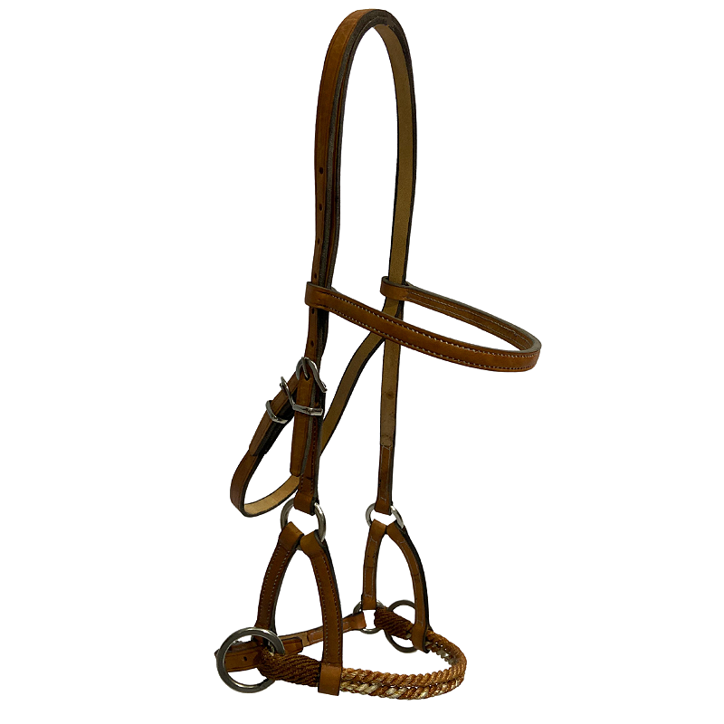 Cabeçada Doma Side Pull Em Couro Hackmore - Traias Ferreira