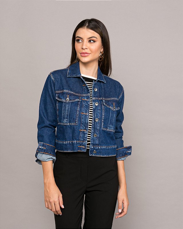 JAQUETA JEANS CROPPED