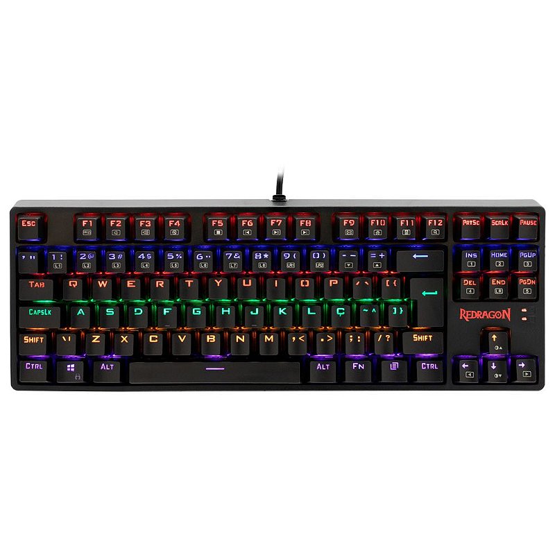 Teclado Mecânico Gamer Redragon Daksa K576, LED Rainbow, Switch