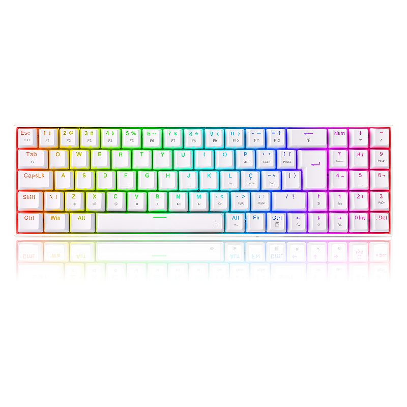 テクノワールド Teclado Mecanico Gamer Zed Pro RGB Switch Brown, Preto - K627p-wns