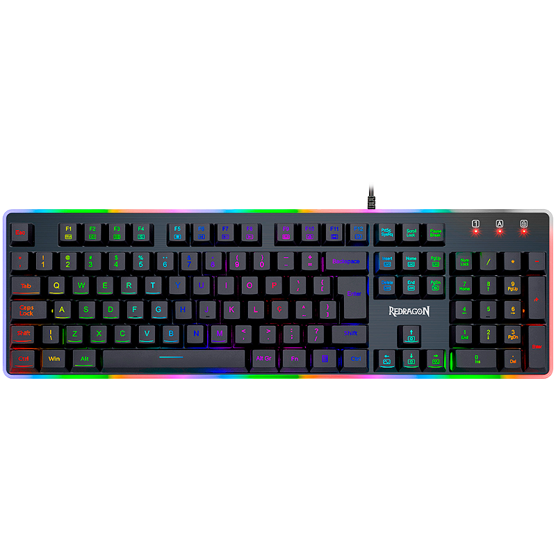 OPEN BOX Teclado Gamer Membrana Redragon Dyaus 2 RGB ABNT2 K509RGB