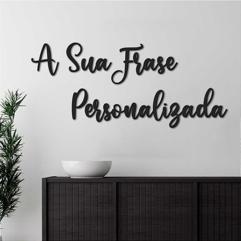 Frase de Parede Personalizada | Lettering em MDF Vazado - Decoranza br ...