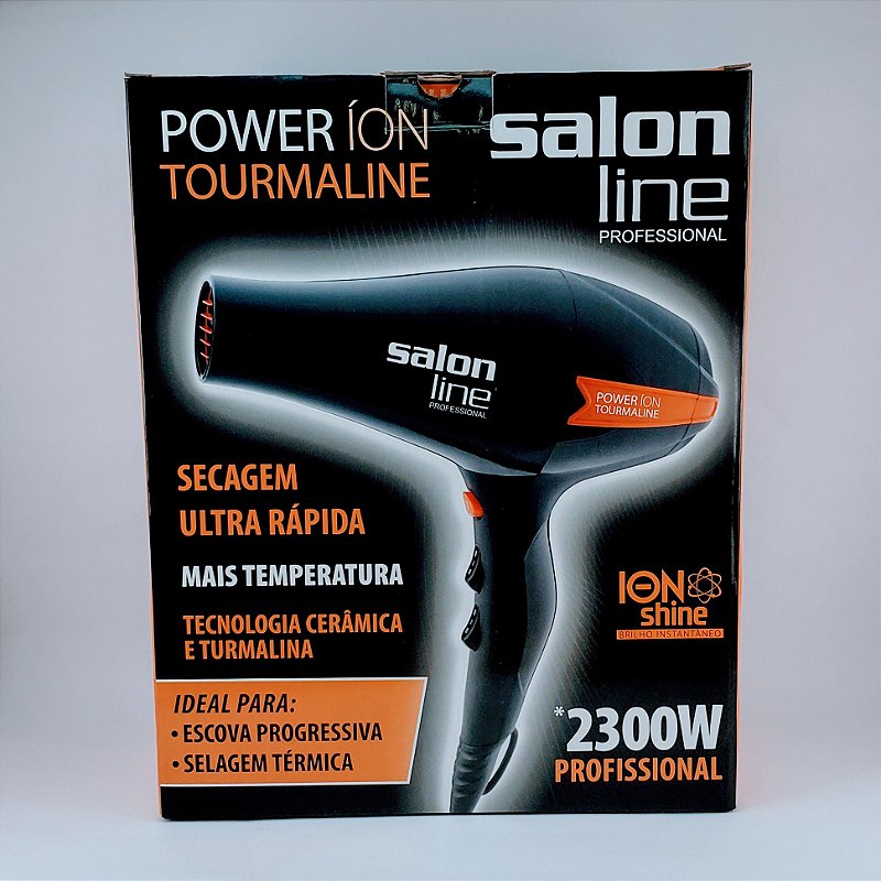 ZZZSALON LINE SECADOR TOURMALINE PRETO 2300W 220V - Barão Cosméticos