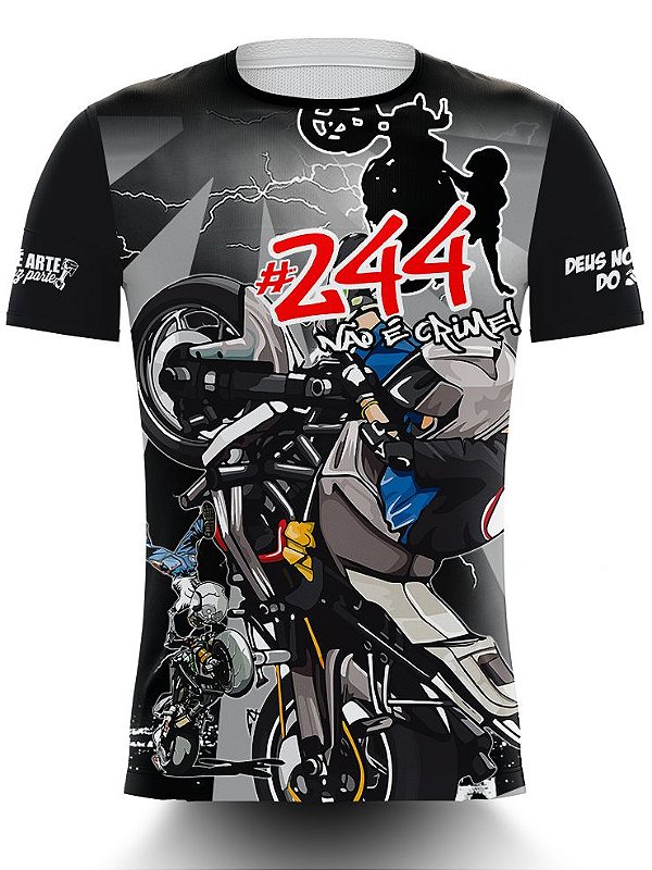 Camiseta 244 Não é Crime - CG TITAN 160 - Innove Sports