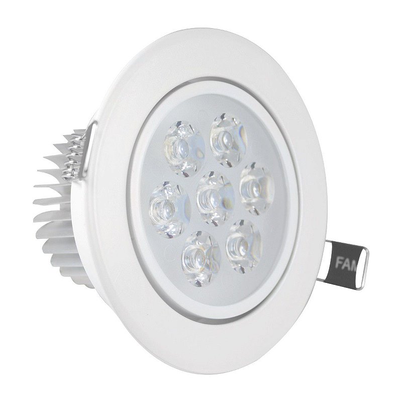 Spot LED 7w SMD Embutir Redondo Direcionável Branco Frio 6000k - Sua Loja  de LED na Internet