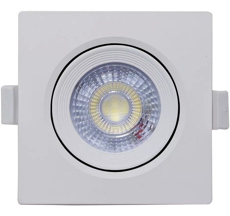 Spot Led 7w Dicroica Quadrado Embutir Branco Frio 6000K Sua Loja de