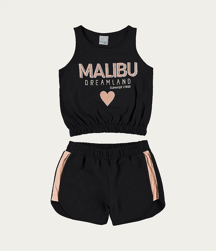 Conjunto Feminino de Shorts e Blusa PIED POULE - Malooh Store