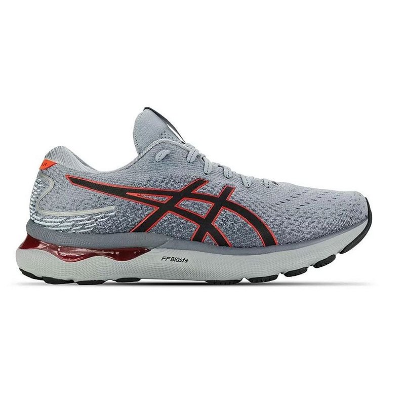 Tênis Asics Gel Nimbus 24 Cinza/Laranja Masculino - Tontri Esportes