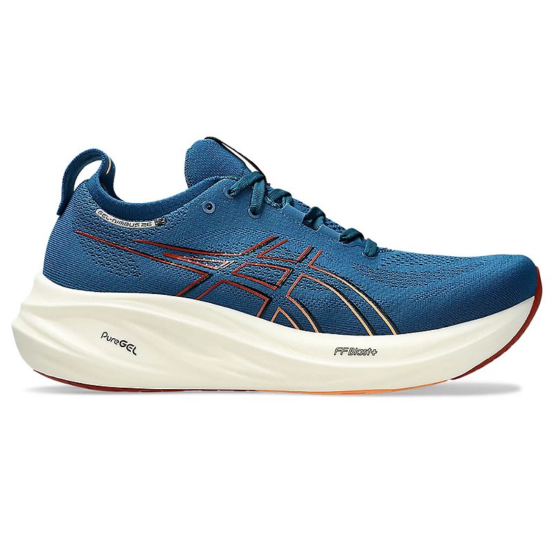 asics ELIMINATE 26 ネイビー/オレンジ/イエロー　26.5 Tênis Asics Gel Nimbus 26 Rich Navy/Faded Laranja Masculino