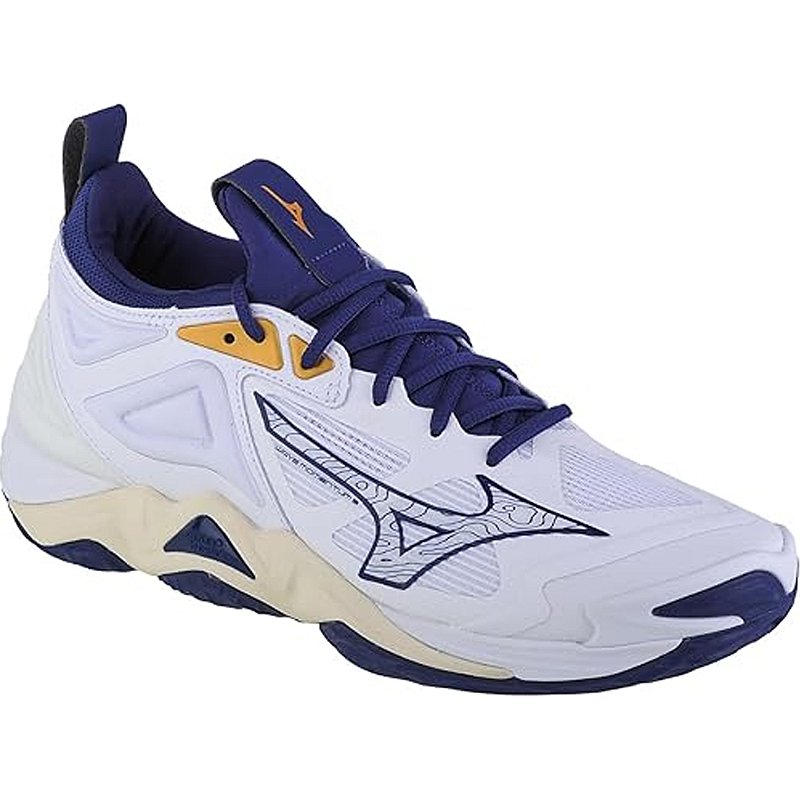 Tênis Mizuno Wave Momentum 3 Branco/Azul Feminino - Tontri Esportes