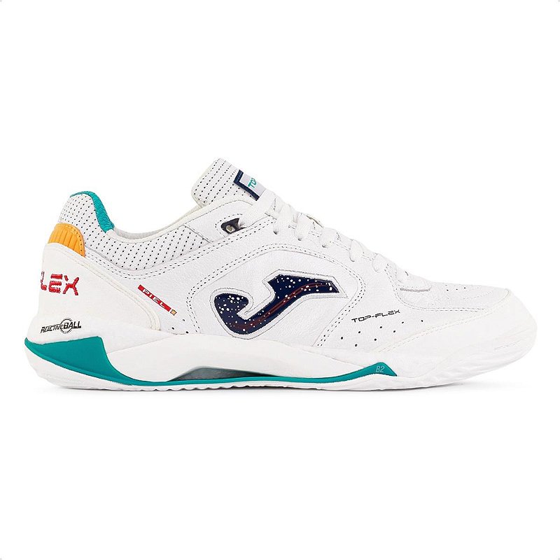 Chuteira Joma Futsal Topflex Plus Branco Masculino - Tontri Esportes