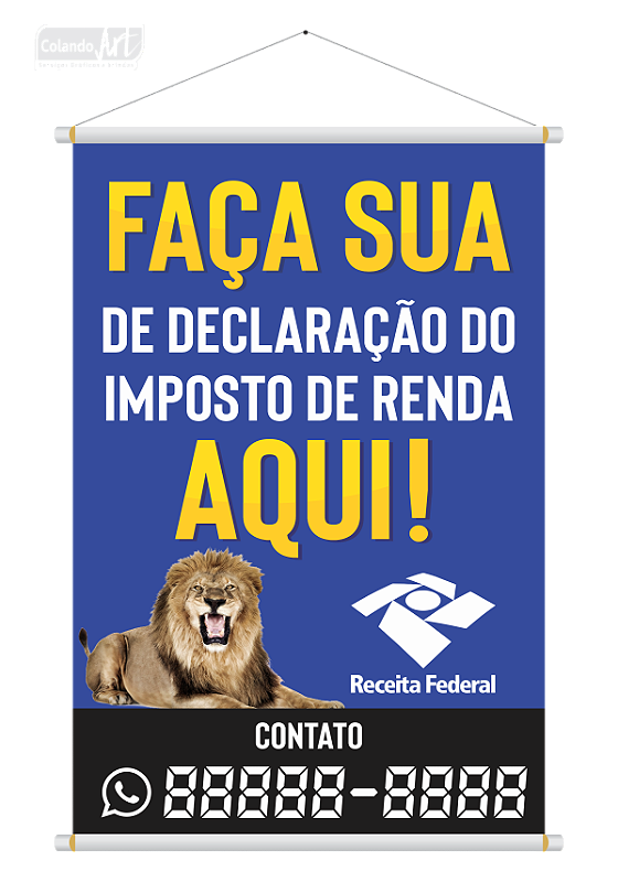 Banner declara o imposto de renda colandoart
