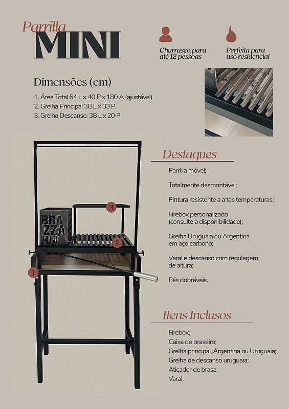 PARRILLA MINI COMPLETA