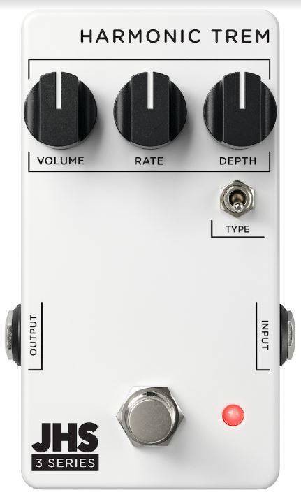 ギター JHS HARMONIC TREMOLO 3 SERIES Pedal JHS 3 Series Harmonic Trem Para Guitarra, 3 Pots + Chave