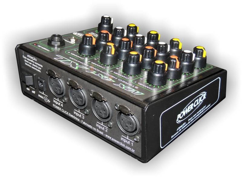 Amplificador de Fone POWER CLICK MX 4x1 XL com Fonte - Planet Music Express