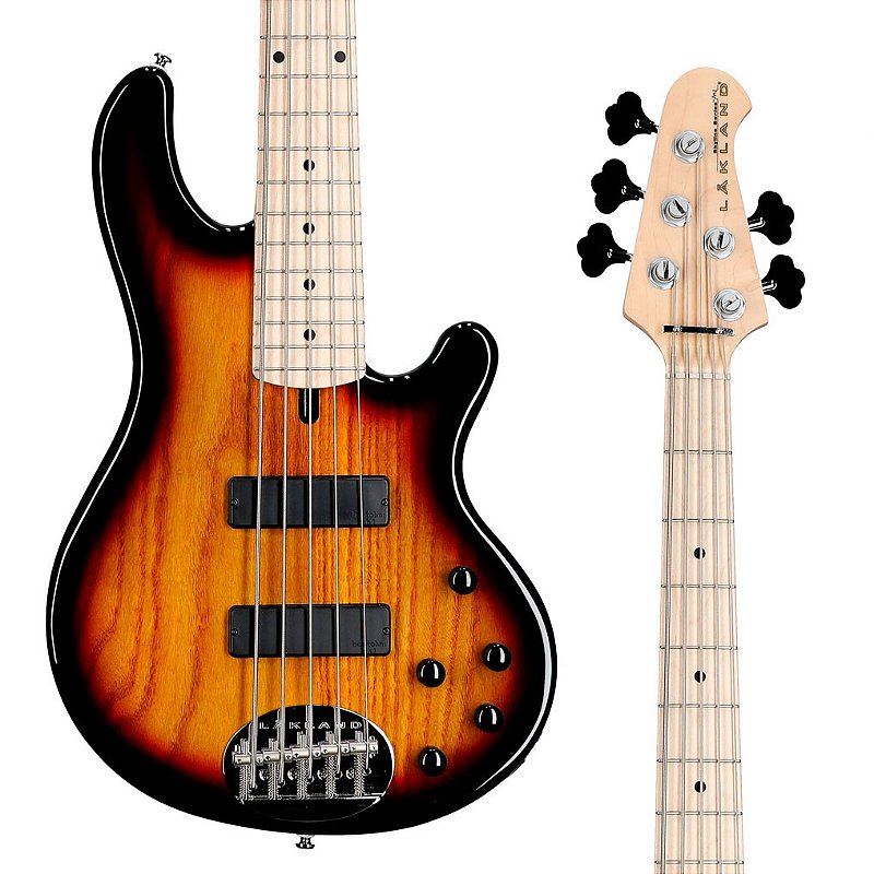 EM BREVE: Baixo Lakland Skyline 55-01 Three Tone Sunburst, Maple