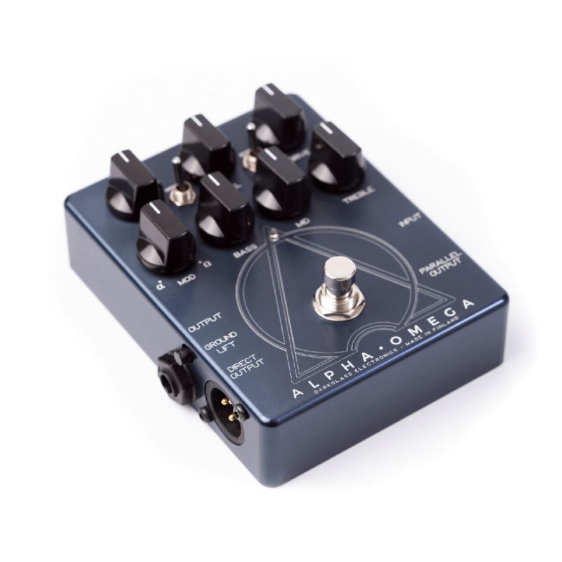 Pedal Darkglass Alpha.Omega Preamp e Overdrive Para Baixo