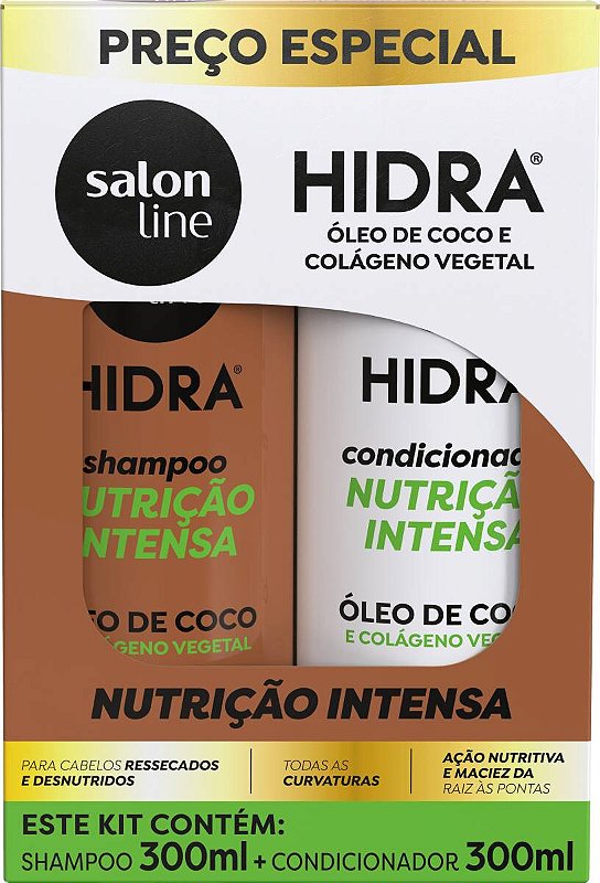 Kit Salon Line Shampoo e Condicionador Hidra Coco - Casa Vieira