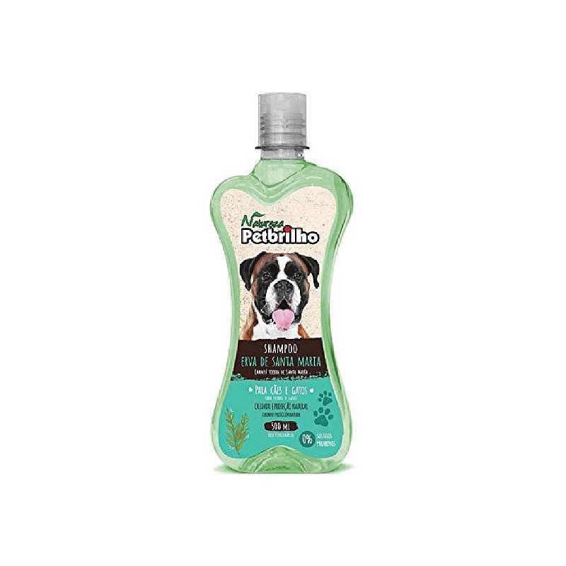 Shampoo Pet brilho Erva Santa Maria Natural 500ml Casa Vieira