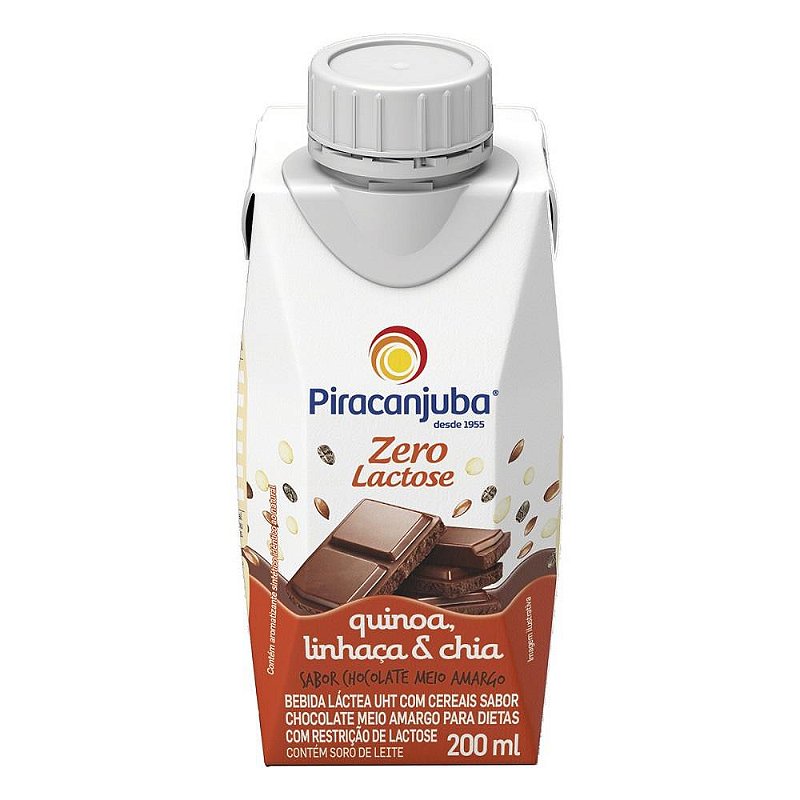 Bebida Láctea Piracanjuba 200ml Zero Lactose Linhaça - Casa Vieira