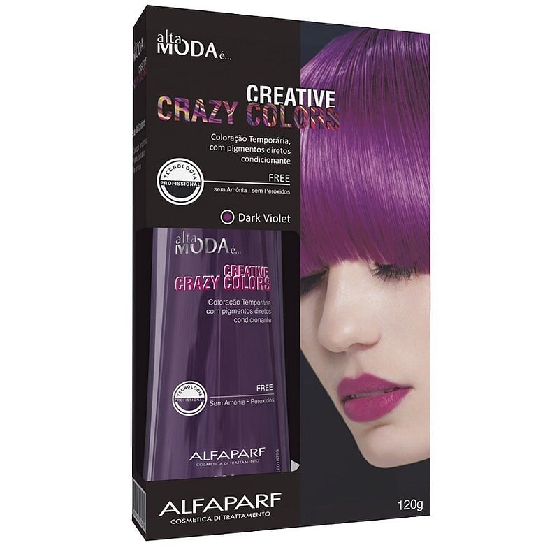 Coloração Alta Moda Crazy Colors Dark Violet 120g | Casa Vieira - Casa ...