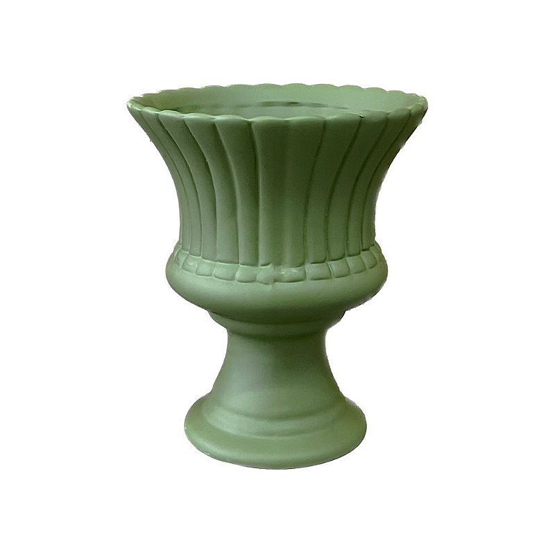 Vaso Espanha Pequeno Verde Menta Fosco Decorativo Flores Lembrança Chique