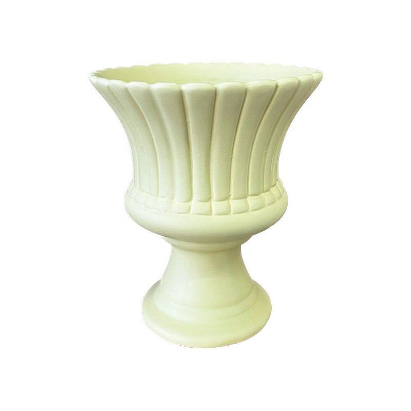 Vaso Espanha Pequeno Amarelo Bebê Fosco Decorativo Flores Lembrança