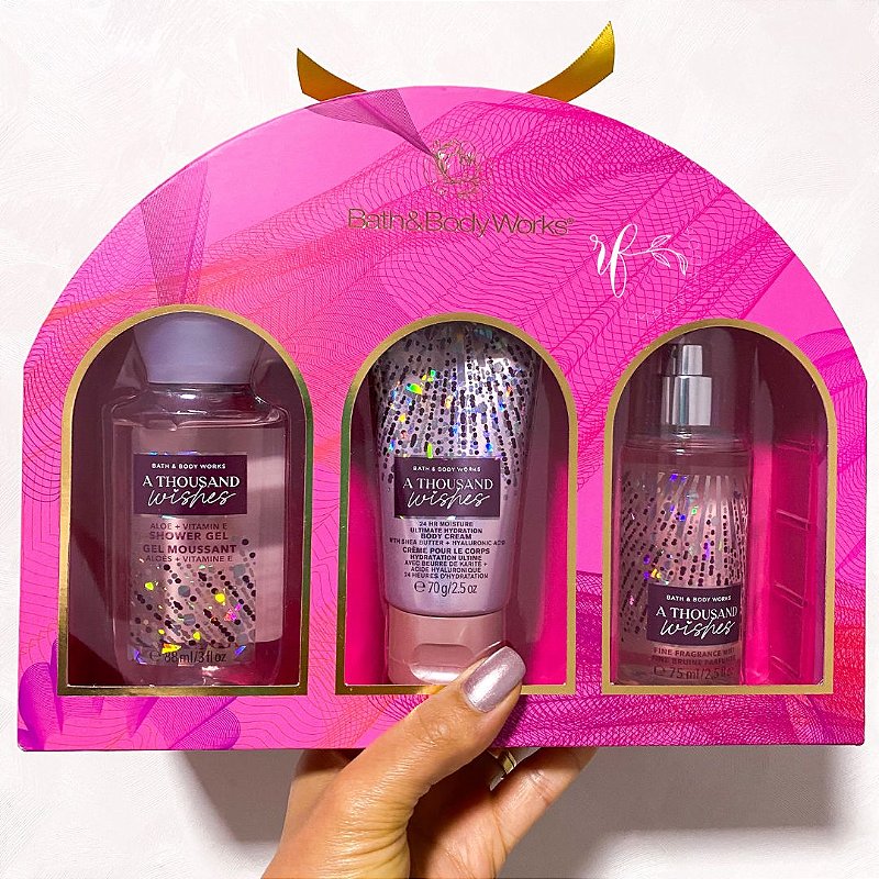 Bath & Body Works - Kit Mini Body Splash, Body Cream e Shower Gel