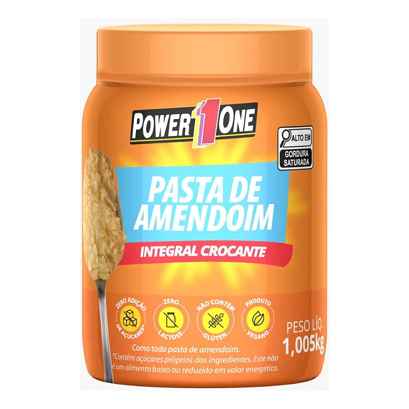 Pasta de Amendoim Integral Crocante Power One-Zabelê Produtos