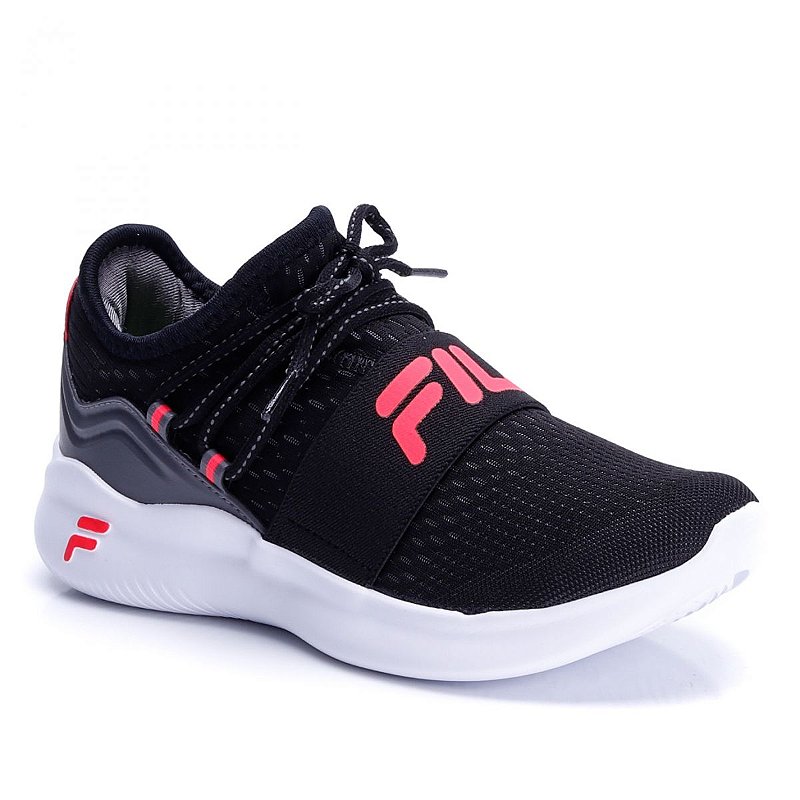 fila feminino preto com rosa