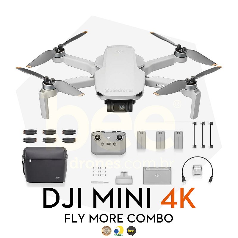 Drone DJI Mini 4K Fly More Combo (BR) - Bee Drones - A Melhor Loja