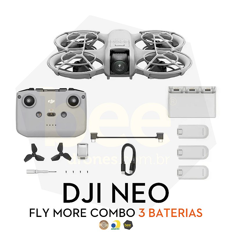 Drone DJI Neo Fly More Combo Anatel - Bee Drones - A Melhor Loja