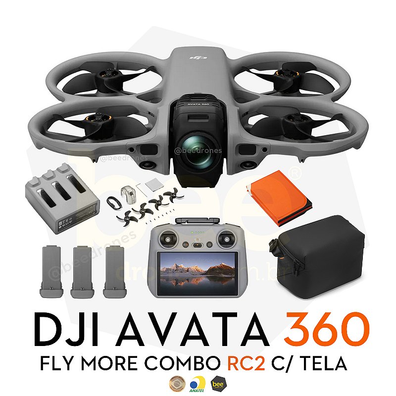 Drone DJI Avata 360 Fly More Combo Com Tela - ANATEL BR - Bee