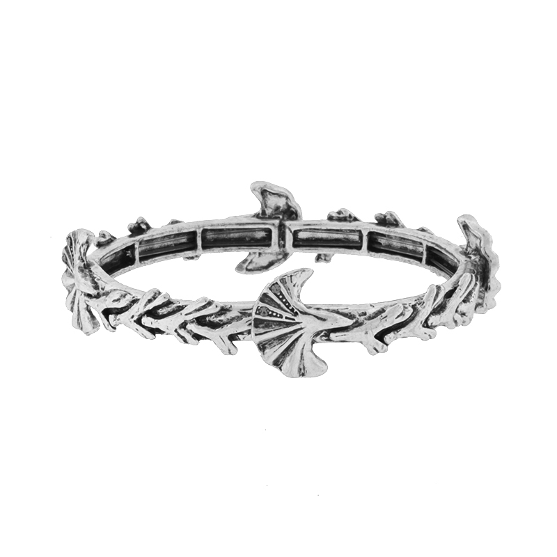 Bracelete Claudia Arbex concha prata velho semijoia