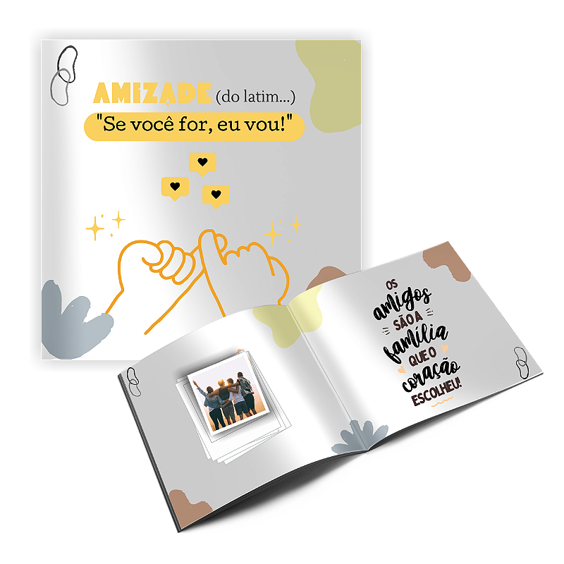 Álbum de Fotos Personalizado para Amigo – Presente com Figurinhas ...