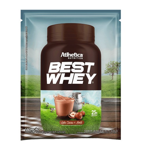 Best Whey Sachet (40g) Leite, Cacau e Avelã - Atlhetica Nutrition - GO!FIT