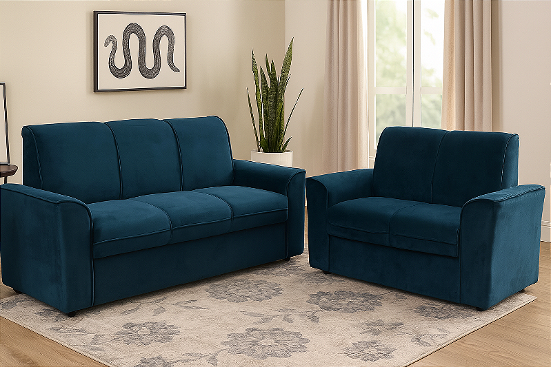 Conjunto de Sofá Kics 3 e 2 Lugares