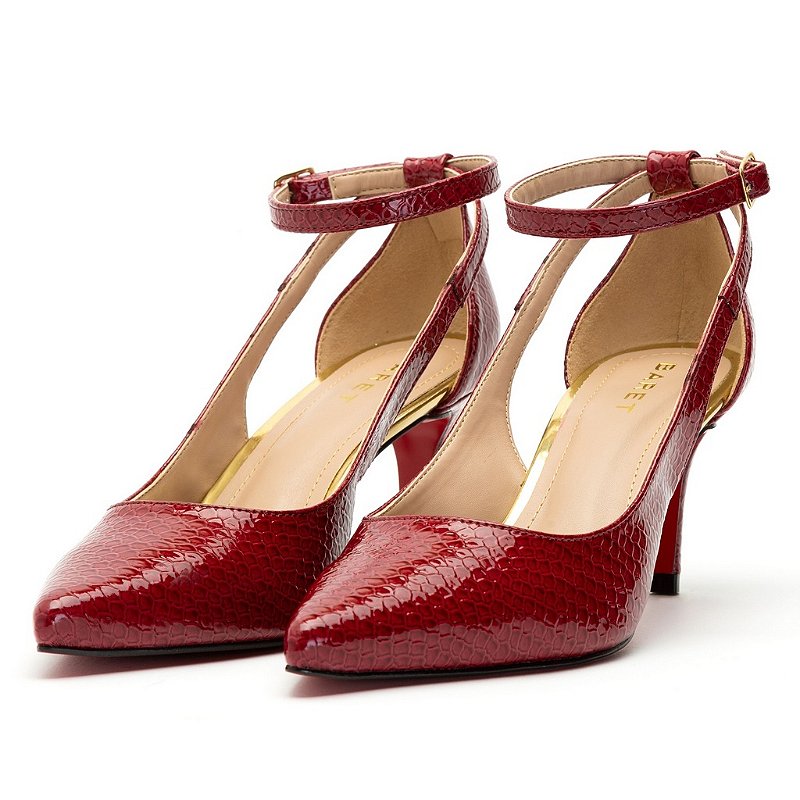 Scarpin Slingback Croco Vermelho - BARET