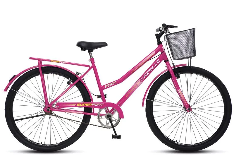 BIC. CAZELLE FORT A.26 1/2 S/M 36R FEM ROSA NEON D - MACHADO Ecommerce
