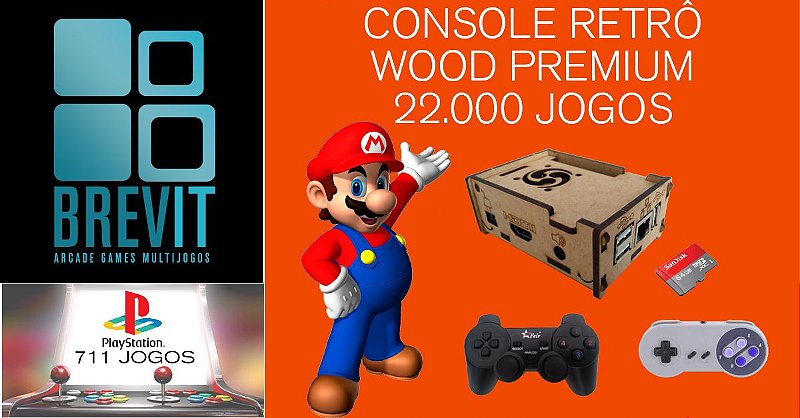 Console Retrô Wood Premium
