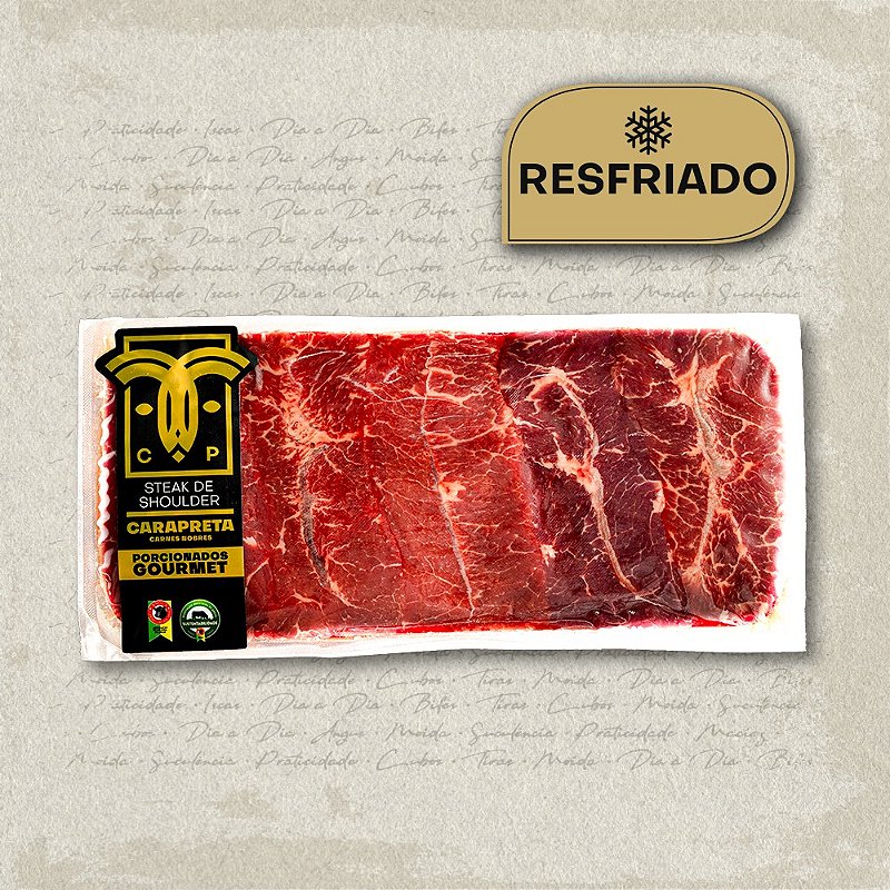 Steak de Shoulder Angus Gourmet 380g (Resfriado) Sou a Lenda, Sou Carapreta!