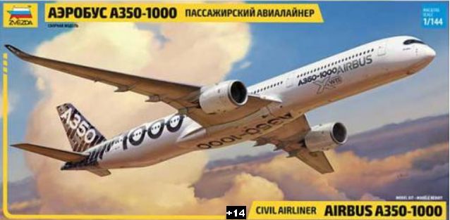 E*E様 Zvezda Airbus A350-1000 1/144 Zvezda - Civil Airliner Airbus A350-1000 - 1/144 - HTC - MODELISMO